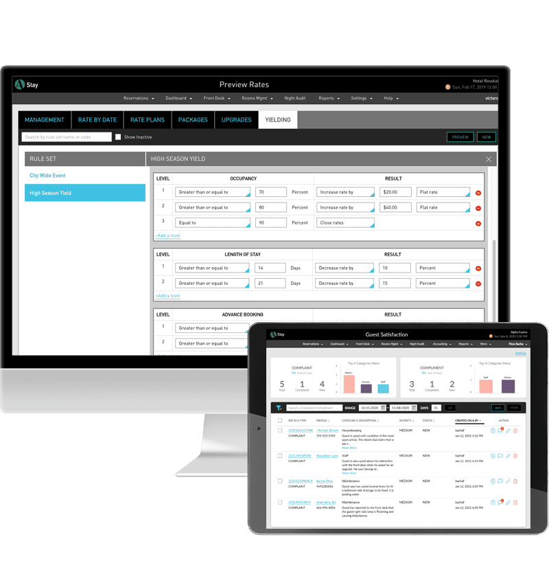 screenshot of Agilysys Stay